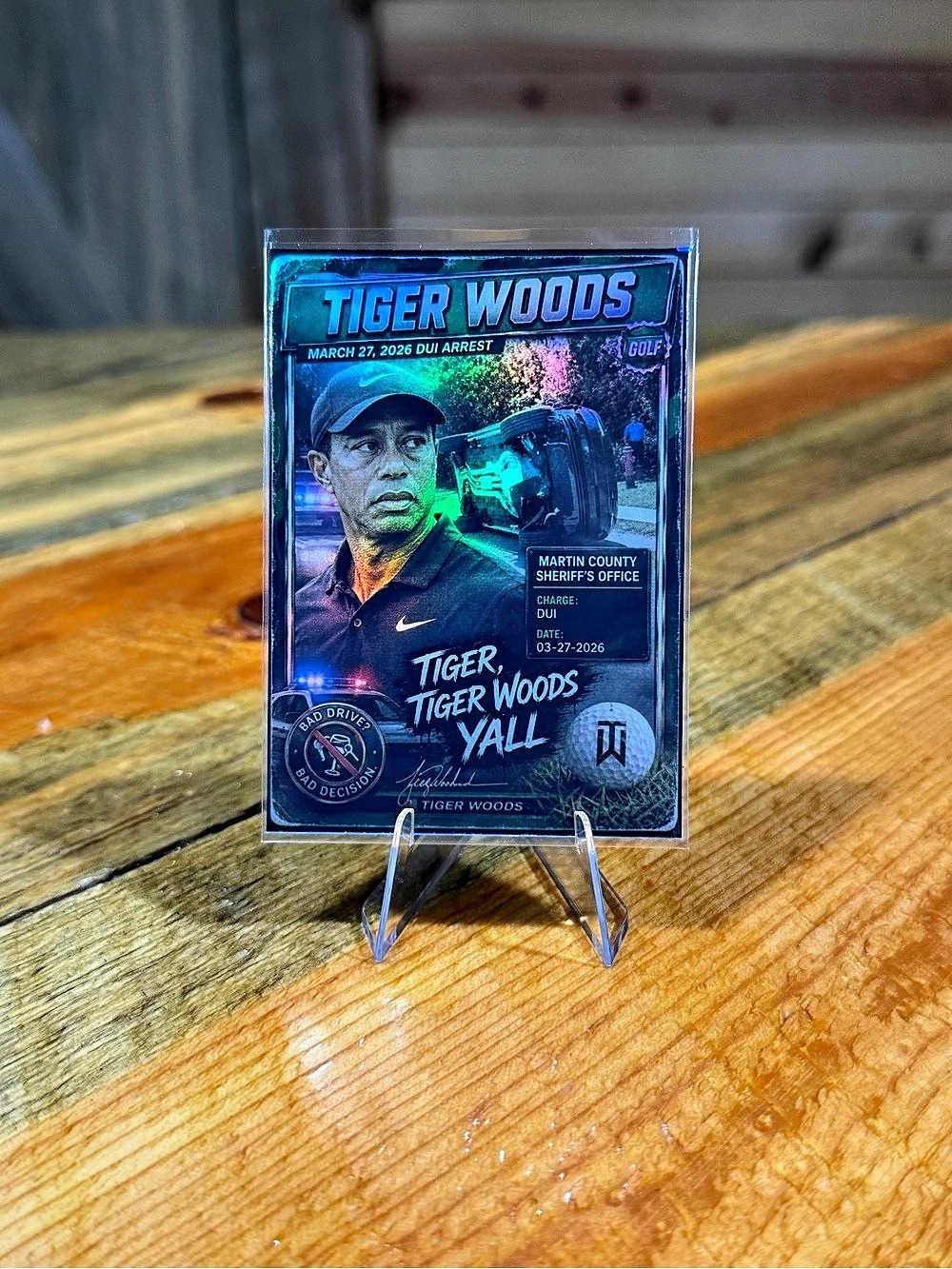 Tiger Woods ‘DUI Special Edition’ Custom Golf Card
